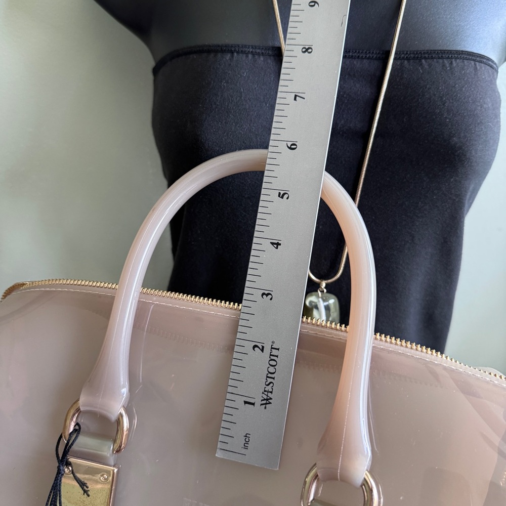 Furla Bag Top Handles Gray with Gold Accents, NWT, Jelly Candy Bag - Picture 7 of 10